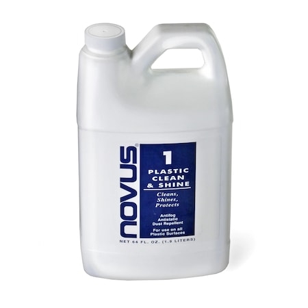 Azar Displays Blue Label 64oz Plastic Clean & Shine NOVUS-7050